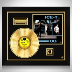 RARE-T Limited Edition Frames Ice-T Original Gangster Gold LP Limited Signature Edition Studio Licensed Custom Frame