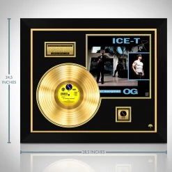 RARE-T Limited Edition Frames Ice-T Original Gangster Gold LP Limited Signature Edition Studio Licensed Custom Frame