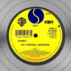 RARE-T Ice-T - Original Gangster Limited Signature Edition Licensed Platinum LP Custom Frame