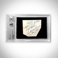PPC John Lennon Beckett Certified Hand Signed Index Card By John Lennon Frame
