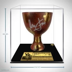 PPC Indiana Jones And The Last Crusade Holy Grail - Beckett Witnessed Hand Signed By Harrison Ford With Museum Display