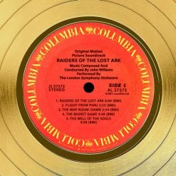 RARE-T Indiana Jones Raiders Of The Lost Ark Soundtrack Gold LP Limited Signature Edition Studio Licensed Custom Frame 12 RARE-T Indiana Jones Raiders Of The Lost Ark Soundtrack Gold LP Limited Signature Edition Studio Licensed Custom Frame