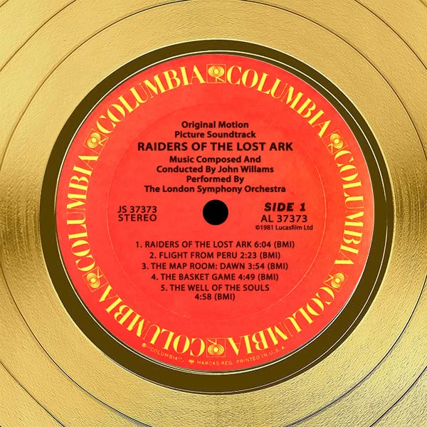 RARE-T Indiana Jones Raiders Of The Lost Ark Soundtrack Gold LP Limited Signature Edition Studio Licensed Custom Frame 3 RARE-T Indiana Jones Raiders Of The Lost Ark Soundtrack Gold LP Limited Signature Edition Studio Licensed Custom Frame