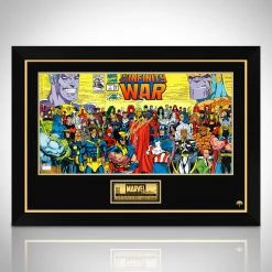 APW Marvel Infinity War (1992) #1 Hand-Signed Comic Book By Stan Lee Custom Frame Signed Memorabilia
