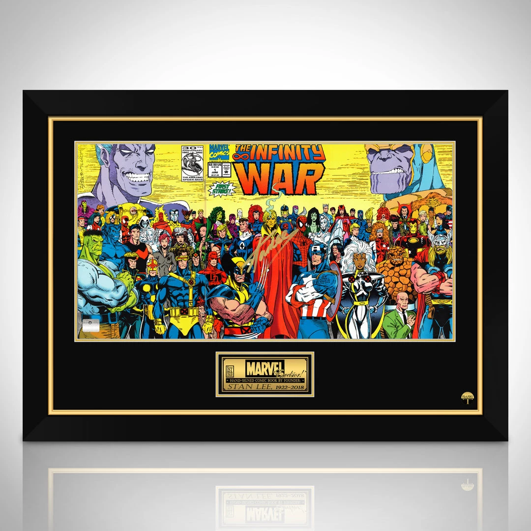 APW Marvel Infinity War (1992) #1 Hand-Signed Comic Book By Stan Lee Custom Frame Signed Memorabilia 1 APW Marvel Infinity War (1992) #1 Hand-Signed Comic Book By Stan Lee Custom Frame Signed Memorabilia