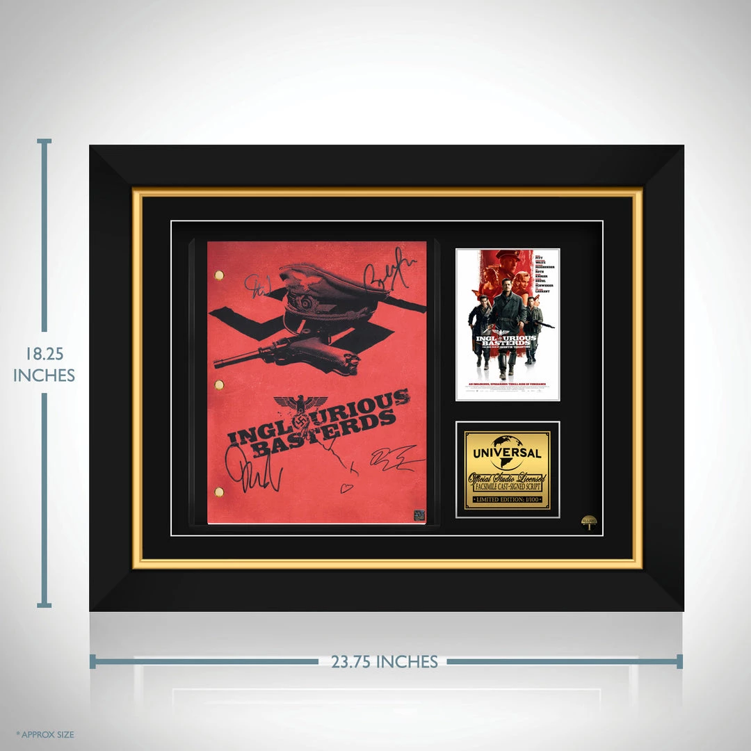RARE-T Inglourious Basterds Movie Script Limited Signature Edition Studio Licensed Custom Frame Limited Edition Frames 8 RARE-T Inglourious Basterds Movie Script Limited Signature Edition Studio Licensed Custom Frame Limited Edition Frames