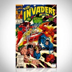 APW Marvel- The Invaders- 30Th Anniversary (1993) #1 Hand-Signed Comic Book By Stan Lee Custom Frame Signed Memorabilia