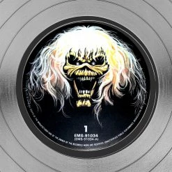 RARE-T Iron Maiden Number Of The Beast Platinum LP Limited Signature Edition Studio Licensed Custom Frame Limited Edition Frames