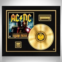RARE-T AC/DC Iron Man 2 Soundtrack Gold LP Limited Signature Edition Studio Licensed Custom Frame