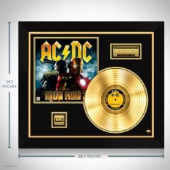 RARE-T AC/DC Iron Man 2 Soundtrack Gold LP Limited Signature Edition Studio Licensed Custom Frame 17 RARE-T AC/DC Iron Man 2 Soundtrack Gold LP Limited Signature Edition Studio Licensed Custom Frame