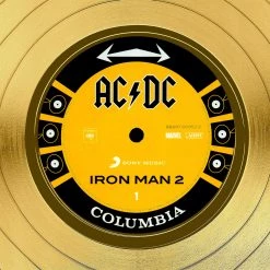 RARE-T AC/DC Iron Man 2 Soundtrack Gold LP Limited Signature Edition Studio Licensed Custom Frame 15 RARE-T AC/DC Iron Man 2 Soundtrack Gold LP Limited Signature Edition Studio Licensed Custom Frame