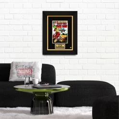 RARE-T Giant Size- Iron Man (1975) #1 Stan Lee Limited Signature Edition Comic Book Cover Art Custom Frame Limited Edition Frames