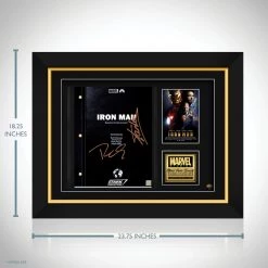 RARE-T Iron Man Movie Script Frame Limited Signature Edition Studio Licensed Custom Frame Limited Edition Frames