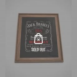 RARE-T Original Vintage Reverse Foil 'Jack Daniel'S-Old No.7 ' Whiskey Bar Mirror/Advertisement Barware & Signs