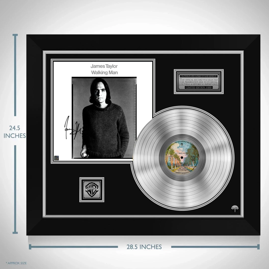 RARE-T Limited Edition Frames James Taylor Walking Man Platinum LP Limited Signature Edition Studio Licensed Custom Frame 6 RARE-T Limited Edition Frames James Taylor Walking Man Platinum LP Limited Signature Edition Studio Licensed Custom Frame