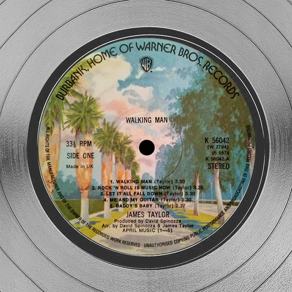 RARE-T Limited Edition Frames James Taylor Walking Man Platinum LP Limited Signature Edition Studio Licensed Custom Frame 2 RARE-T Limited Edition Frames James Taylor Walking Man Platinum LP Limited Signature Edition Studio Licensed Custom Frame