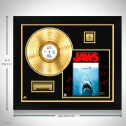 RARE-T Limited Edition Frames Jaws- Movie Soundtrack Limited Signature Edition Studio Licensed Gold LP Custom Frame