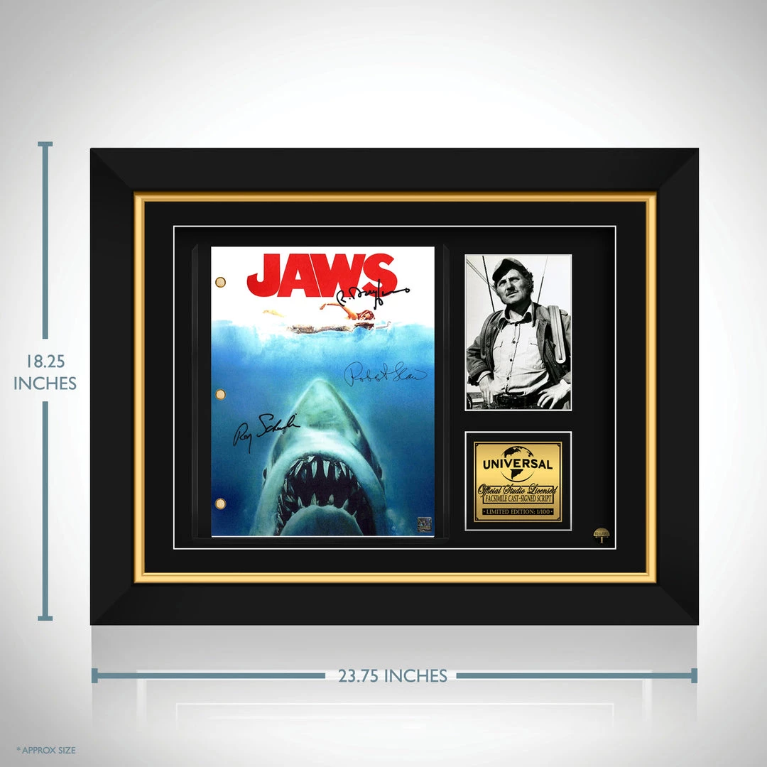 RARE-T Jaws Movie Script Limited Signature Edition Studio Licensed Custom Frame 7 RARE-T Jaws Movie Script Limited Signature Edition Studio Licensed Custom Frame