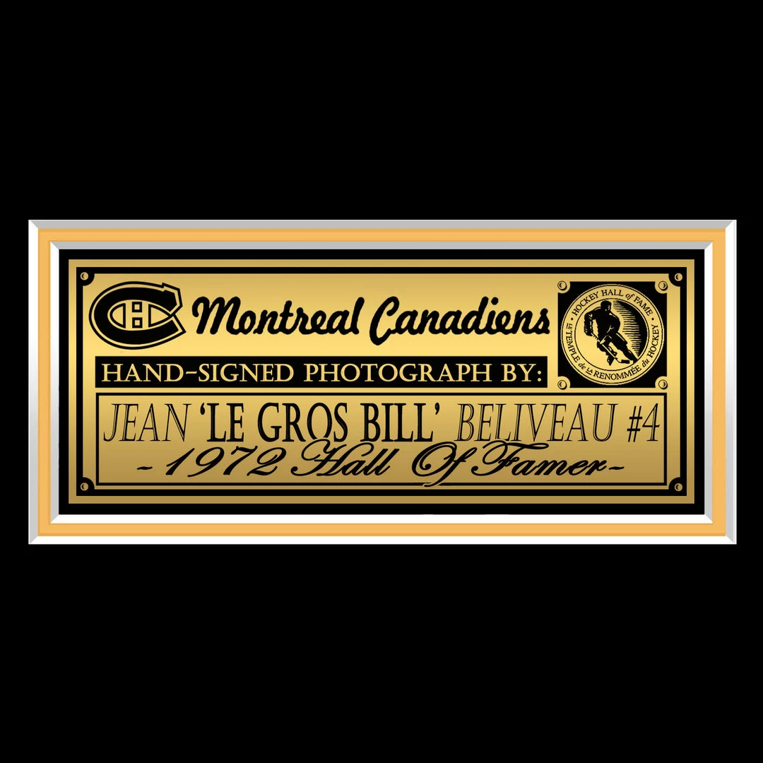 Michel Montreal Canadiens- Jean Béliveau #4 Home Jersey Attacking The Net Hand-Signed Photo Custom Frame Sports Memorabilia 4 Michel Montreal Canadiens- Jean Béliveau #4 Home Jersey Attacking The Net Hand-Signed Photo Custom Frame Sports Memorabilia