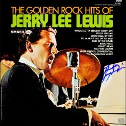 RARE-T Limited Edition Frames Jerry Lee Lewis The Golden Rock Hits Gold LP Limited Signature Edition Studio Licensed Custom Frame
