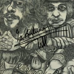 Rare-T Limited Edition Frames Jethro Tull Stand Up Limited Signature Edition Studio Licensed Gold LP Custom Frame