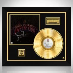 Rare-T John Fogerty Centerfield Limited Signature Edition Studio Licensed Gold LP Custom Frame