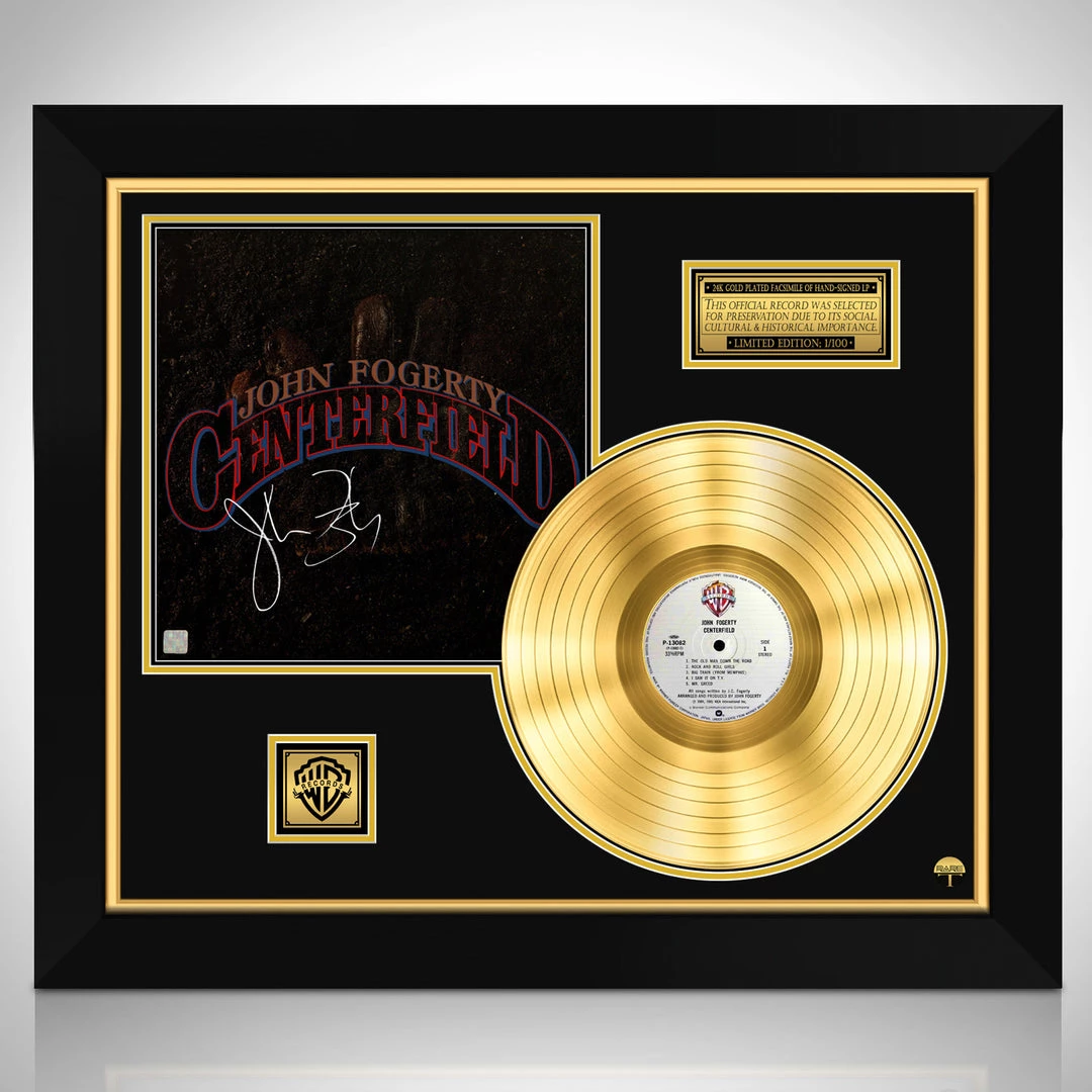 Rare-T John Fogerty Centerfield Limited Signature Edition Studio Licensed Gold LP Custom Frame 1 Rare-T John Fogerty Centerfield Limited Signature Edition Studio Licensed Gold LP Custom Frame