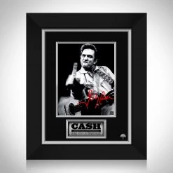 RARE-T Johnny Cash Finger Photo Limited Signature Edition Studio Licensed Custom Frame Limited Edition Frames