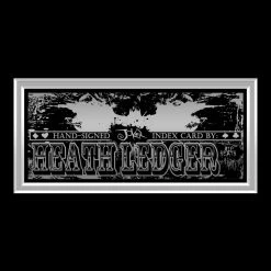 PPC Signed Memorabilia Batman Dark Knight Joker Clown Mask - Beckett Certified Hand-Signed Index By Heath Ledger Custom Shadow Box Frame