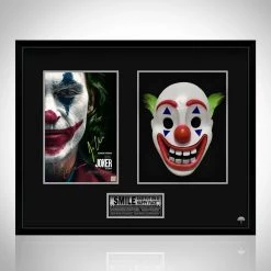 RARE-T Limited Edition Frames Joker- Joaquin Phoenix Limited Signature Edition Joker Photo & Clown Mask Custom Frame