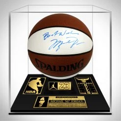 PPC Chicago Bulls - Michael Jordan - Beckett Certified Hand-Signed Basketball Custom Museum Display