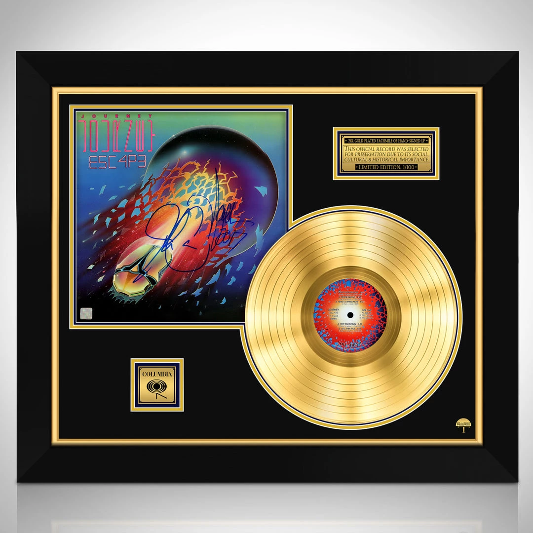 RARE-T Journey Escape Gold LP Limited Signature Edition Studio Licensed Custom Frame Limited Edition Frames 1 RARE-T Journey Escape Gold LP Limited Signature Edition Studio Licensed Custom Frame Limited Edition Frames