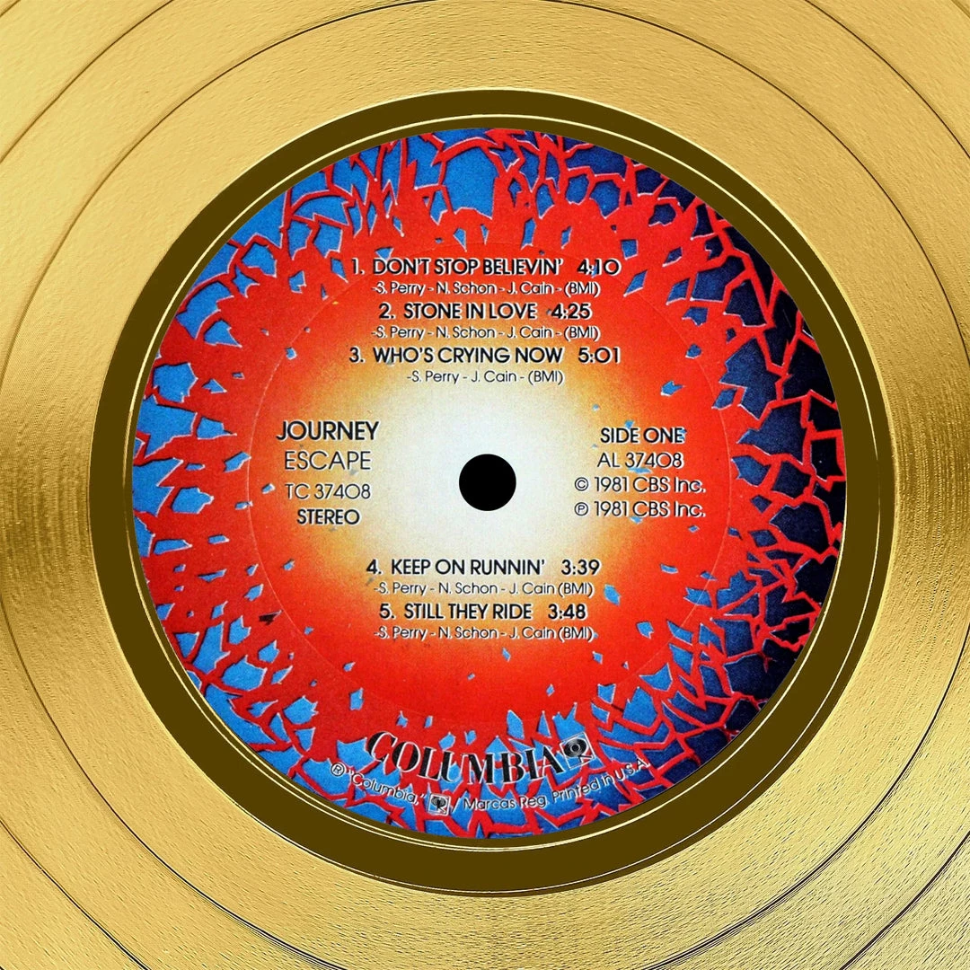 RARE-T Journey Escape Gold LP Limited Signature Edition Studio Licensed Custom Frame Limited Edition Frames 2 RARE-T Journey Escape Gold LP Limited Signature Edition Studio Licensed Custom Frame Limited Edition Frames