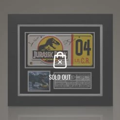 APW Signed Memorabilia Jurassic Park - Hand-Signed Explorer License Plate By Sam Neill & Steven Spielberg Custom Frame