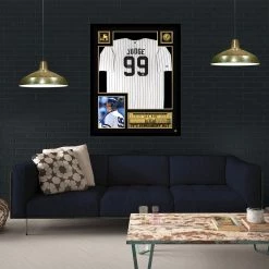 APW Signed Memorabilia Aaron Judge - Hand-Signed New York Yankees White Jersey By Aaron Judge Custom Frame