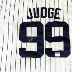 APW Signed Memorabilia Aaron Judge - Hand-Signed New York Yankees White Jersey By Aaron Judge Custom Frame