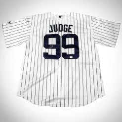 APW Signed Memorabilia Aaron Judge - Hand-Signed New York Yankees White Jersey By Aaron Judge Custom Frame
