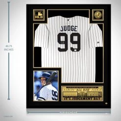 APW Signed Memorabilia Aaron Judge - Hand-Signed New York Yankees White Jersey By Aaron Judge Custom Frame