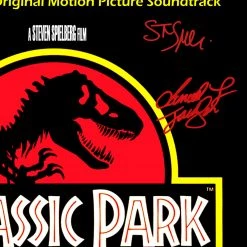 RARE-T Jurassic Park Movie Soundtrack Gold LP Limited Signature Edition Studio Licensed Custom Frame