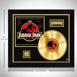 RARE-T Jurassic Park Movie Soundtrack Gold LP Limited Signature Edition Studio Licensed Custom Frame