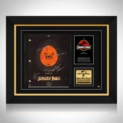 RARE-T Jurassic Park Movie Script Limited Signature Edition Studio Licensed Custom Frame