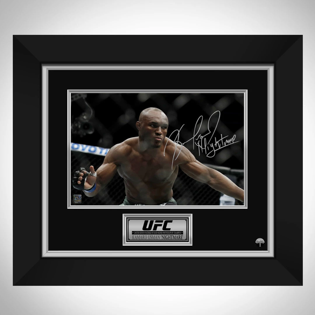 RARE-T Limited Edition Frames Kamaru Usman UFC Champion Limited Signature Edition Studio Licensed Photo Custom Frame 1 RARE-T Limited Edition Frames Kamaru Usman UFC Champion Limited Signature Edition Studio Licensed Photo Custom Frame