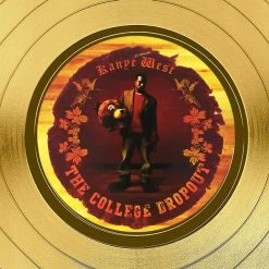 RARE-T Kanye West College Dropout Gold LP Limited Signature Edition Studio Licensed Custom Frame