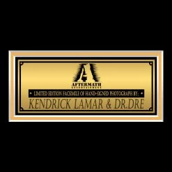 RARE-T Kendrick Lamar & Dr. Dre Photo Limited Signature Edition Studio Licensed Custom Frame Limited Edition Frames