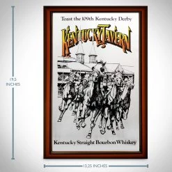RARE-T Bourbon Whiskey Kentucky Tavern - 109Th Derby Straight Original Vintage Bar Mirror Ready To Ship! 48 Hour Shipping!