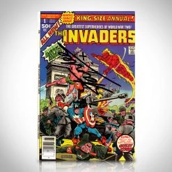 APW Signed Memorabilia Marvel- King-Size Annual Invaders Hand-Signed Comic Book By Stan Lee Custom Frame 10 APW Signed Memorabilia Marvel- King-Size Annual Invaders Hand-Signed Comic Book By Stan Lee Custom Frame