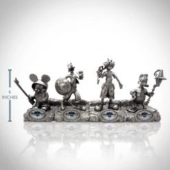 Grosnor Disney- Limited Edition Vintage Mickey Mouse Kingdom Of Hearts Statues & Keychain