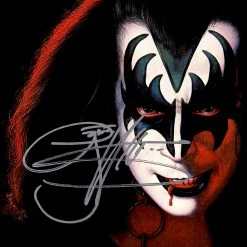 Rare-T Limited Edition Frames KISS - Gene Simmons Solo Album Limited Signature Edition Studio Licensed Gold LP Custom Frame