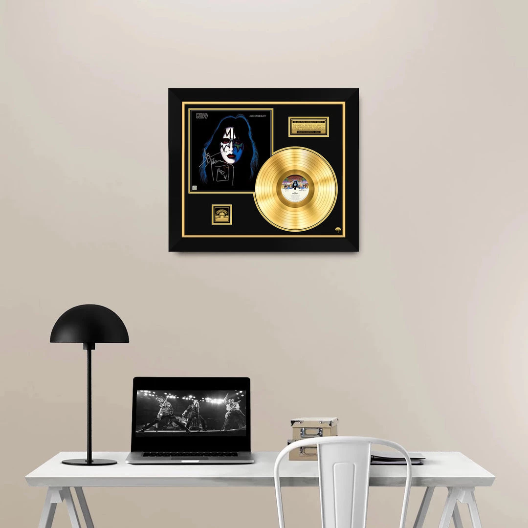 RARE-T KISS Ace Frehley Solo Album Gold LP Limited Signature Edition Studio Licensed Custom Frame 6 RARE-T KISS Ace Frehley Solo Album Gold LP Limited Signature Edition Studio Licensed Custom Frame