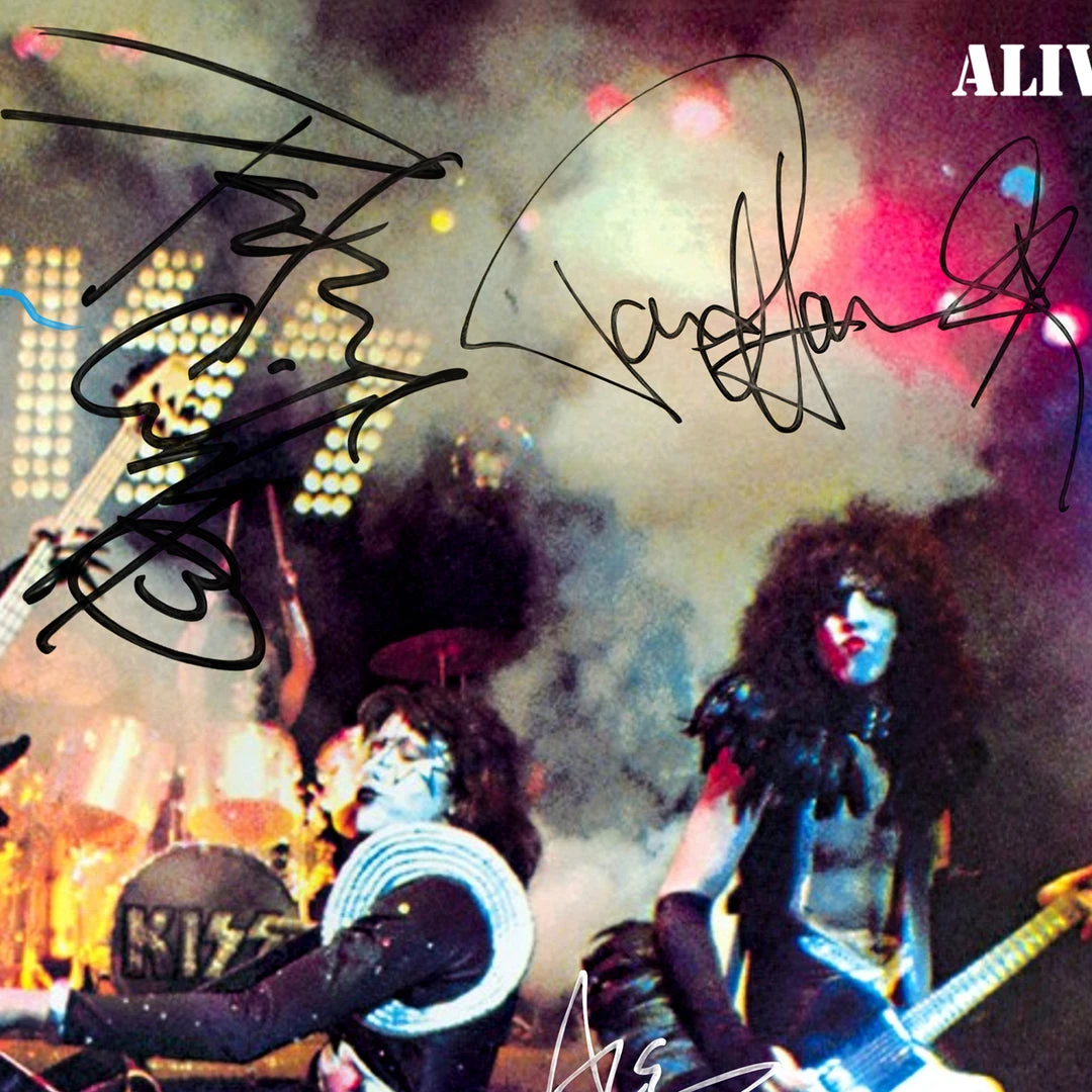 RARE-T Kiss Alive! Platinum LP Limited Signature Edition Studio Licensed Custom Frame 9 RARE-T Kiss Alive! Platinum LP Limited Signature Edition Studio Licensed Custom Frame